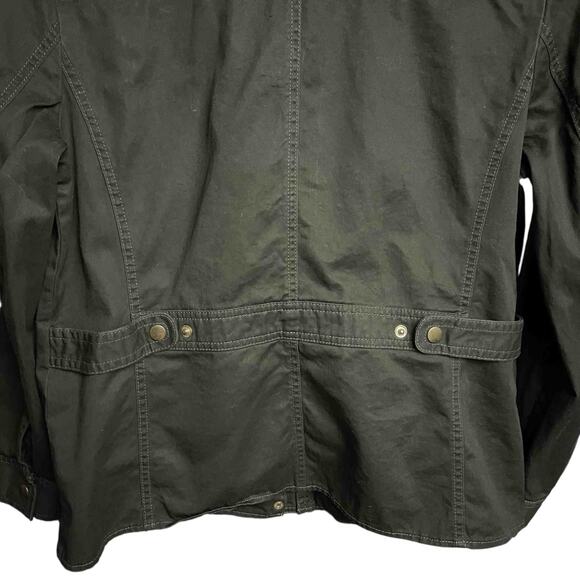 Talbots Utility Jacket Women’s Size 14 Green Long Sleeve Front Pockets Casual - Picture 3 of 8